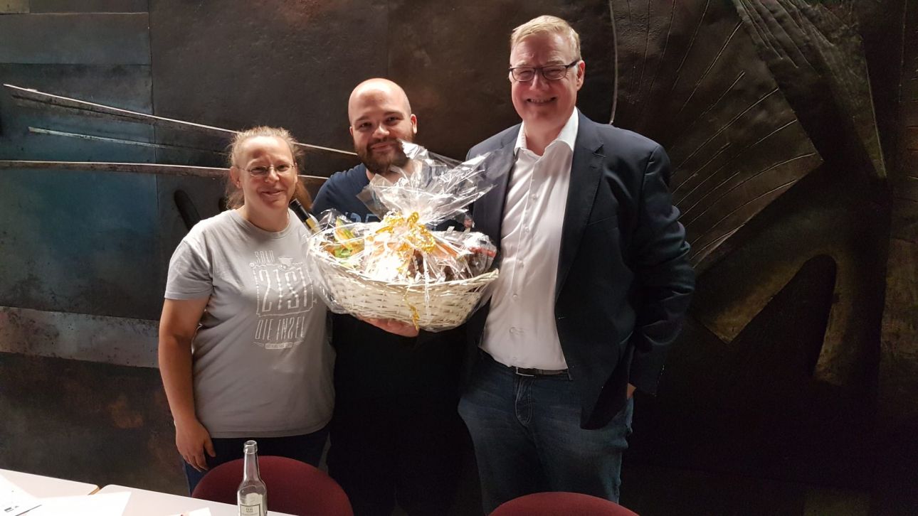 Verabschiedung Thomas Unger durch neuen 1. Vorsitzender Daniel Steinke